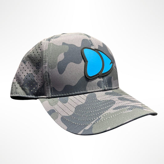 DB Military Blue Camo 6 Panel Waterproof Snapback Hat