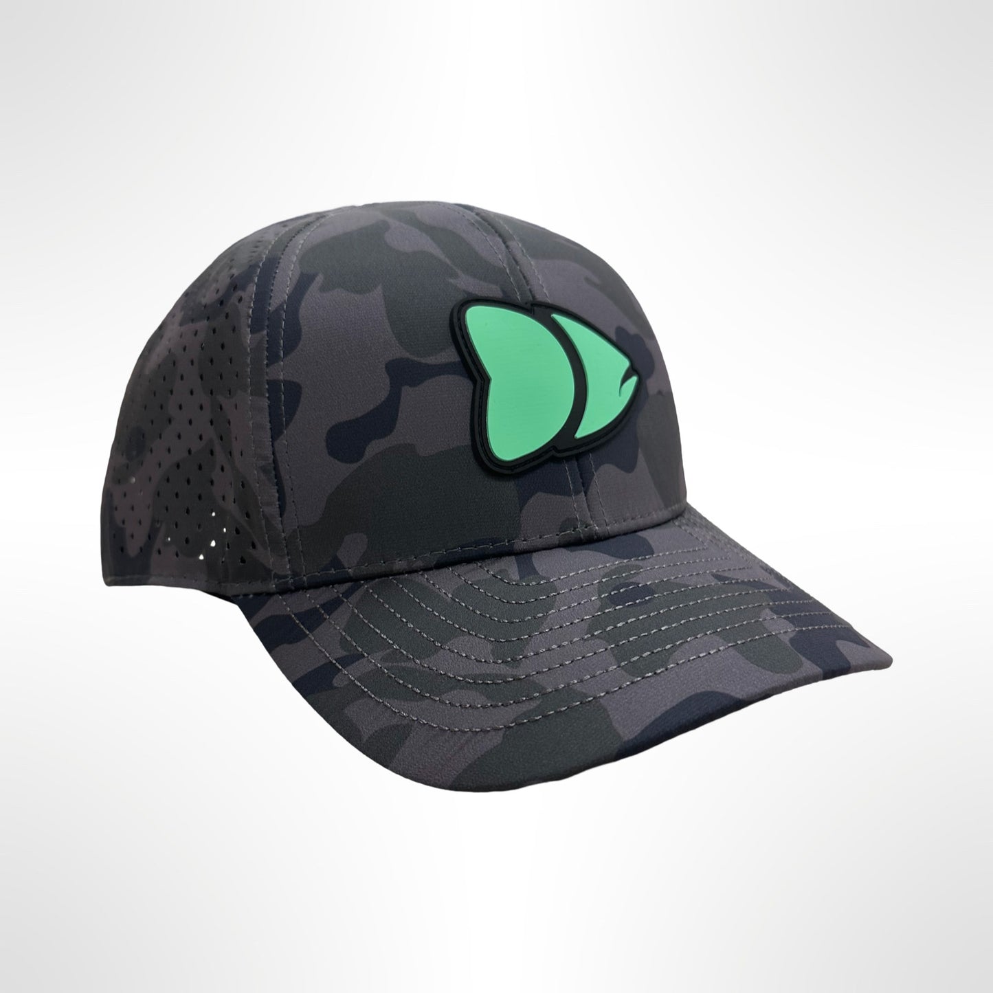 DB Camo Hat Waterproof Snapback Teal Fishing Hat